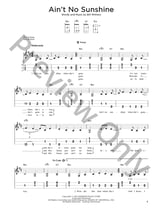 Ain't No Sunshine Guitar and Fretted sheet music cover